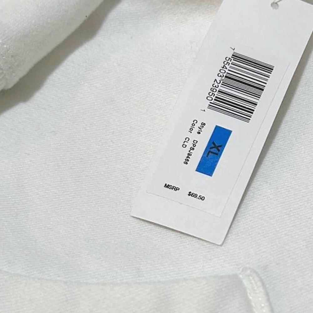 DKNY Sport Studded Logo Full-Zip Hoodie "White / Silver" Women's XL | NWT - Picture 4 of 4